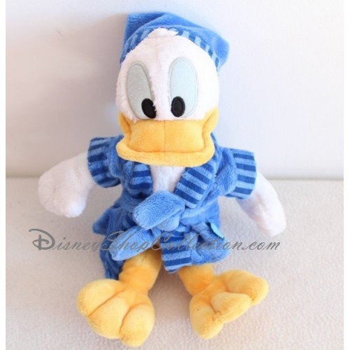 Plush NICOTOY Donald Disney blue bathrobe 28 cm - DisneyShopColle