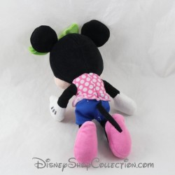 Peluche Minnie DISNEY noeud vert short bleu 23 cm