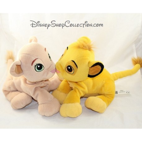 Plüsch Simba und Nala DISNEY küssen liebevollen Maulkorb Der König der Löwen 24 cm