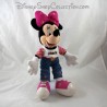 Peluche Minnie DISNEYLAND PARIS tee camicia jeans cesto fiori Disney 35 cm