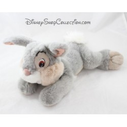 Peluche Pan Pan lapin DISNEY STORE allongé poils longs gris 32 cm